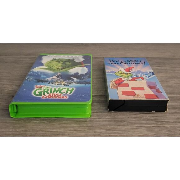 Dr Seuss Set of 2 Christmas VHS How The Grinch Stole Christmas Anim. Live Action - Picture 7 of 12